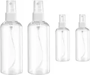 HAALII Small Spray Bottle, Spray Bottles, Clear Empty Fine Mist Plastic Mini Travel Bottle Set, Small Refillable Containers, 2 * 50ml, 2 * 100ml