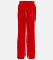 [Ulla Johnson] Ulla Johnson Veronica velvet wide-leg pants AU 6 red