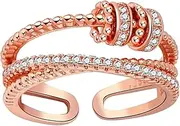 SAFIGLE Stress Ring for Anxiety Portable Fidget Ring Smooth Surface Chic Finger Ring