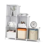 Closet Organizers and Storage, 6-Cube Closet Organizer, Cubes 6 Square White