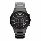 ARMANI MENS CHRONO WATCH AR2453 BLACK DIAL - CERTIFICATE - WARRANTY - RRP 329.00