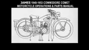 JAMES COMMODORE COMET OPERATION PARTS MANUALs -45pg for 98cc Motorcycle Service