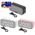 Wireless Alarm Clock LED Display Small Alarm Clock BT Speaker for Bedroom/Office