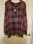 Ladies Plaid Top, sz 3X, by Chaps