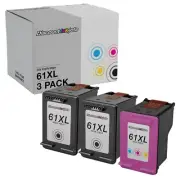 3PK BLACK COLOR Ink set for HP 61 XL CH563WN CH564WN Deskjet 1000 1010 1050 1051