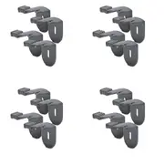 16pc Stakrax Plastic Wall Mounted Wine Rack Modular Brackets Support Silver