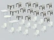 Faller Garden Chairs (24) and Tables (6) Building Kit IV N Gauge 272441