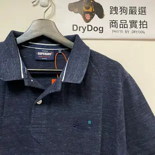 跩狗嚴選 特價 極度乾燥 Superdry Polo衫 牛仔藍 polo 素色 有機 純棉 短袖 素T