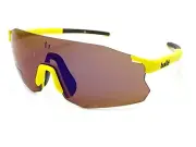 Bolle Icarus Sunglasses Acid Yellow Matte with Brown Blue Mirror Lens BS016007