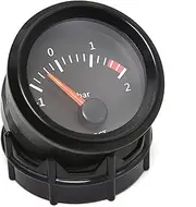 BGBLKLGPPN 2" 52mm Auto Car Turbo Boost Gauge White Backlight 12V Boost Meter + Sensor -1~2 BAR Turbo Pressure Gauge Universal Accessories Boost Gauge