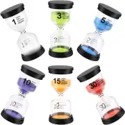 Colorful Sand Timer Hourglass 1/3/5/10/15/30 Minutes with Protective Cover (Pack