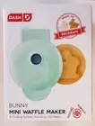 DASH MINI EASTER BUNNY RABBIT SHAPED WAFFLE MAKER ELECTRIC KITCHEN APPLIANCE