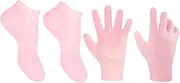 Healvian Foot Care Socks Exfoliating Gloves Sock Moisturizing Anti-drying (1 Set Pink)