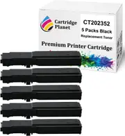 5 Pack Black Compatible Toner Cartridge for Fuji Xerox CT202352 (11,000 Pages) for Fuji Xerox DocuPrint CM415AP CM415 P225 M225 M265 P265