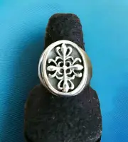 Erick's Sterling Silver Cross Ring Size 8.2 Taxco.925