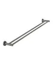 Meir Round Double Towel Rail 900mm - Shadow Gunmetal
