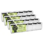 24pc Lemon & Lime Square 120ml Glass Storage Jar Food w/ Black Lid Container