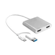 USB-C to Dual HDMI Multi-Monitor Adapter with USB Type-A convertor | 4K + 2K ...