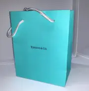 5 ps TIFFANY & Co. Packaging 5" x 6" x 3” small blue Paper Gift Shopping Bag New