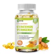 1950mg Turmeric Curcumin with Bioperine Black Pepper 120 Capsules High Potency