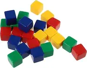 MUSISALY 24Pcs Smooth Square Corner Dices Interactive Counting Dices for Learning Cognitive Development Bright Colors for Sorting Teaching Playtime Activities