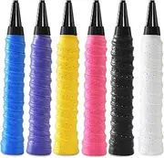 WD&CD Tennis Racquet Grips, 6 Pack Badminton Racket Grip Anti Slip Perforated Super Absorbent Overgrip