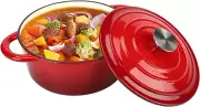 Cast Iron Dutch Oven,3 QT Dutch Oven Pot with Lid Heavy Duty Dutch Ovens Enamele