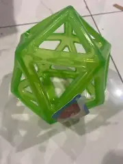 GREEN GEOMETRIC FETCH BALL DOG TOY