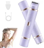 Peach Please Razor, Peach Please 3.0, 2-In-1 Women's Body Shaver, Rechargeable Dual Head Shaver Women, Wet & Dry Waterproof Electric Body Shaver for Women, for Leg Arm Body Underarm (Purple)