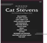 BACKSTAGE KARAOKE CD+G BS7917 CDG CAT STEVENS 13 HITS WILD WORLD OH VERY YOUNG +