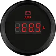 ELING 52mm Digital Ammeter with Backlight 80A AMP Gauge Meter with Current Sensor for Yachts Boats Cars (Black+Black)