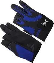 UPKOCH 1 Pair Non Slip Fishing Gloves with Luminous Pattern for Night Visibility Three Finger Design for Easy Tool Manipulation Fit for Men and Women Fishing Gear for Cold Weather