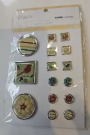 Kaiser Craft Bird Song Brads 581136 Scrapbook Card 15Pack NEW