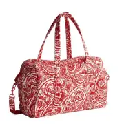 Vera Bradley Premium Cotton Miramar Weekender Paisley Key