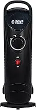 Russell Hobbs 650W Oil Heater, 5 Fin Portable Electric Heater, Black, Adjustable Thermostat, Safety Cut, Area 10m2, RHOFR3001
