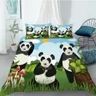 Panda Work Rest 3D Printing Duvet Quilt Doona Covers Pillow Case Bedding Sets