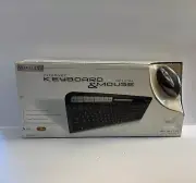 Micro Innovations KB985W Black Wireless Computer Keyboard and Black/Silver Mouse