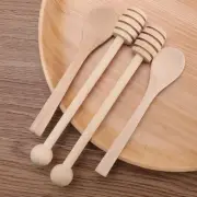 4Pcs Wooden Honey Dipper Sticks for Honey Syrup and Stretchy Foods