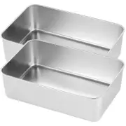 2pcs Cake Loaf Pans Baking Bread Loaf Pan Stainless Steel Dessert Baking Pan