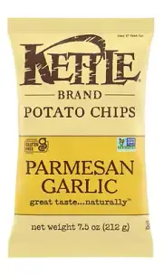 New Kettle Brand Parmesan Garlic Gluten Free Non GMO Kettle Potato Chip 7.5oz
