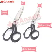 Set Of 2 Tailor Scissor Fabric Soft Handle Shears Scissors Cutting 6" +8"