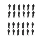 24Pcs Black Fix Zip Puller, Zip Slider Repair Instant Kit, Instant Zipper Set,