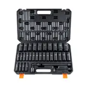 1/2" Drive Deep Impact Socket Set, 34pcs Socket Set Metric （8-36mm） 6 Point Cr-MO Alloy Steel for Auto Repair, Rugged Construction, Includes Heavy Duty Storage