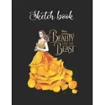 COMPOSITION BOOK: DISNEY BEAUTY THE BEAST BELLE GOLDEN DRESS GRAPHIC LOVELY COMPOSITION NOTES NOTEBOOK FOR WORK MARBLE SIZE COLLEGE RULE