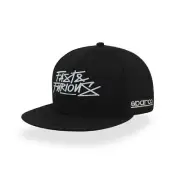 Sparco Fast & Furious Flat Visor Cap In Black - Rear Snapback
