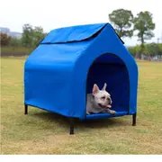 Elevated Portable Pet House (Small, Blue)