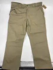 Duluth Trading Flex Fire Hose Men’s Carpenter Beige Pants 42x32