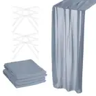 2Pcs 10Ft Chiffon Table Runner 28 x 120 Inch Rustic Gauze Tablecloth Dusty Blue