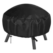 38 Inch Waterproof Round Fire Pit Cover Outdoor Patio Fireplace Bowl Cover
