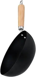 ELAYARD Mini Frying Pan Non Stick Stainless Steel Wok Lightweight Everyday Cooking Pot for Gas Stove Portable Frying Pan for Camping and Picnics